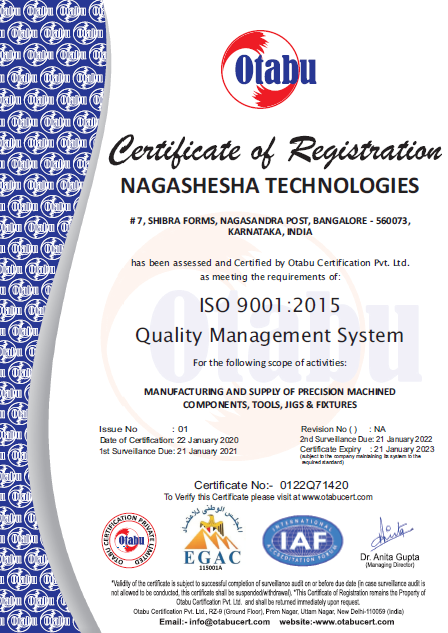 Nagashesha ISO Certificate